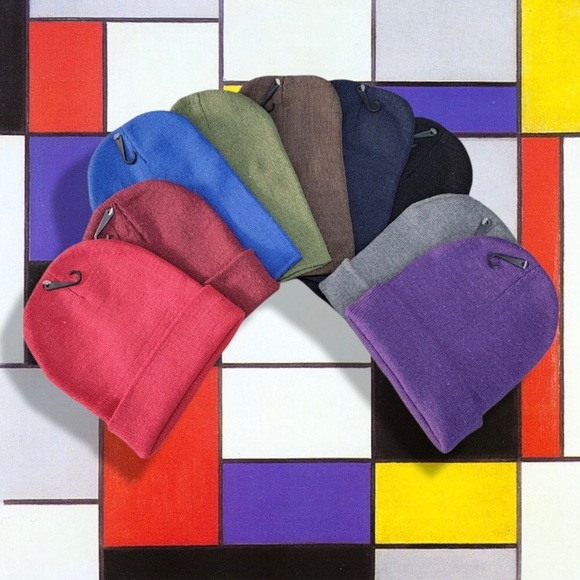 Black Color Knitted Men’s Winter Beanie Hat - Picture 4 of 7